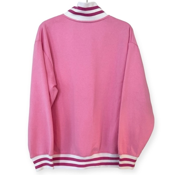 BARBIE Pink 1/4 Zip Sweatshirt Size L NEW - Picture 5 of 8